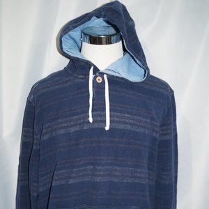 Tommy Bahama Blue Pullover Hoodie Sweatshirt Men XL L/S Sport Cool Operator Logo